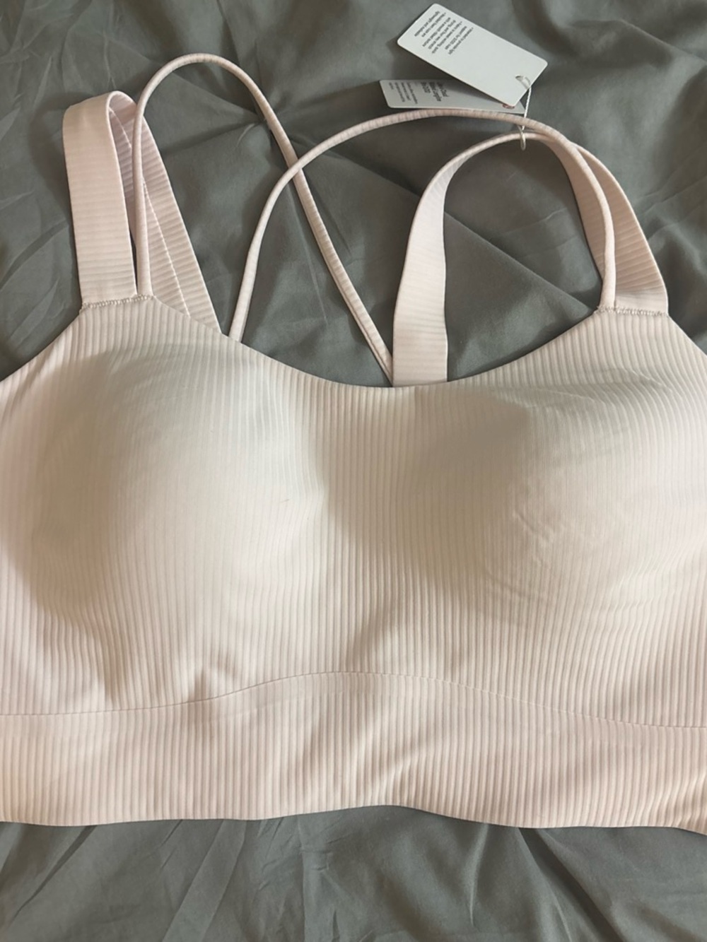 lululemon athletica Ribbed Like a Cloud Bra in Blissful Pink Size 12 D/DD